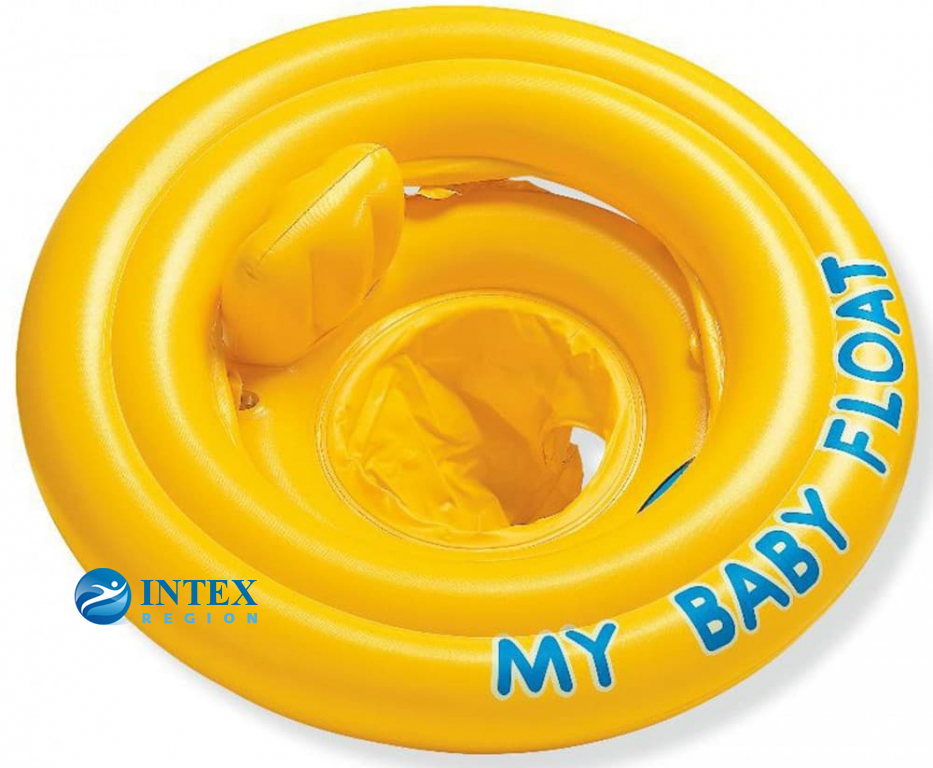 Надувной круг с трусами желтый, Intex арт.56585 70см. до 1 года